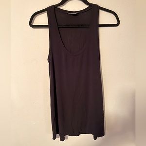 Vince Black Cotton Scoop Neck Tank